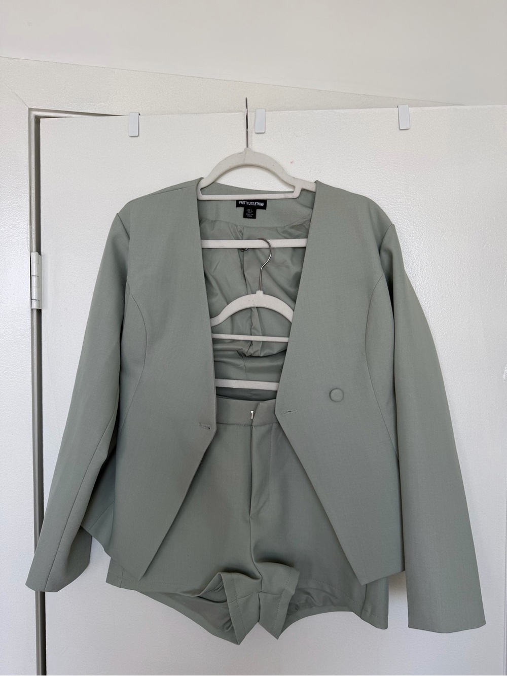 Pretty Little Thing green suit, size US 4